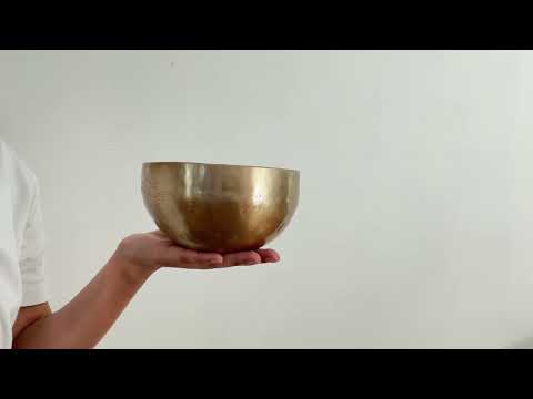Hand Hammered Moon Singing Bowl - Base Note E4 335 Hz