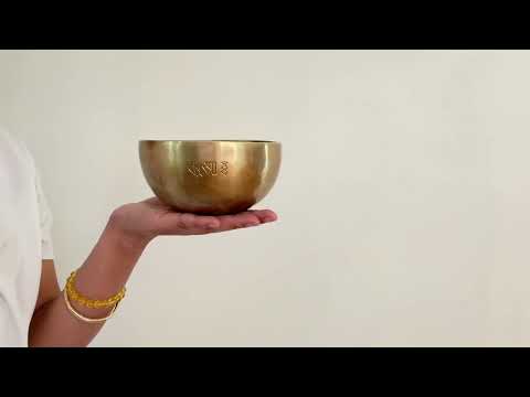 Hand Hammered Moon Singing Bowl - Base Note F#4 (375) Hz