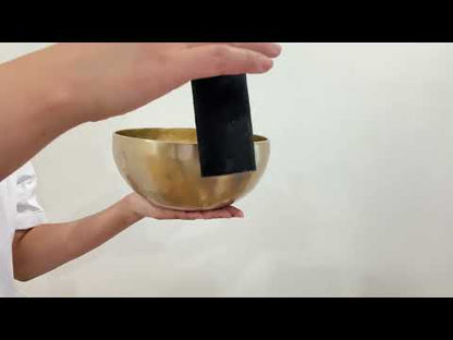 Hand Hammered Moon Singing Bowl - Base Note G3 191 Hz