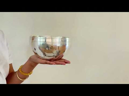 Silver Moon Singing Bowl - Base Note C#4 (278 Hz)