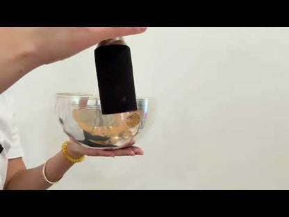 Silver Moon Singing Bowl - Base Note G3 (201 Hz)