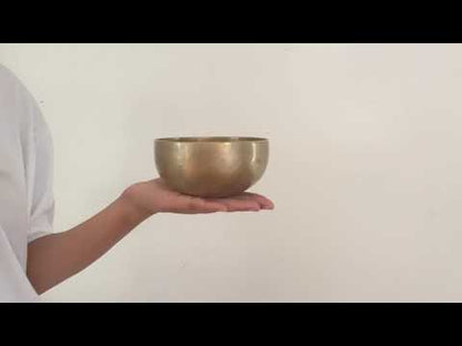 Small Hand Hammered Singing Bowl - Base note A#4 (467 Hz)