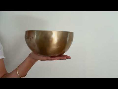 Hand Hammered Moon Singing Bowl - Base Note G#3 206 Hz