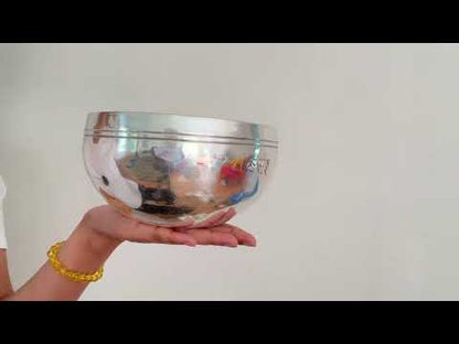 Silver Moon Singing Bowl - Base Note C4 (254 Hz)