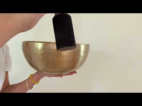 Hand Hammered Moon Singing Bowl - Base Note A#2 (118) Hz