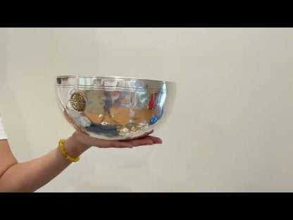 Silver Moon Singing Bowl - Base Note A#3 (238 Hz)