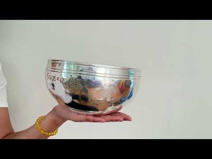 Silver Moon Singing Bowl - Base Note A#3 (226 Hz)