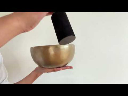 Hand Hammered Singing Bowl - Base Note G#3 210 Hz