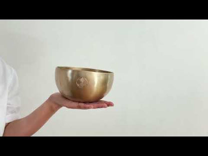 Hand Hammered Moon Singing Bowl - Base Note D#4 310 Hz