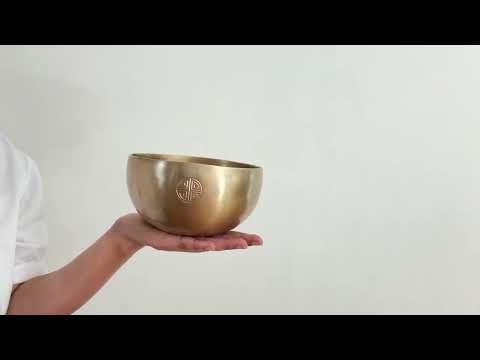 Hand Hammered Moon Singing Bowl - Base Note D#4 310 Hz