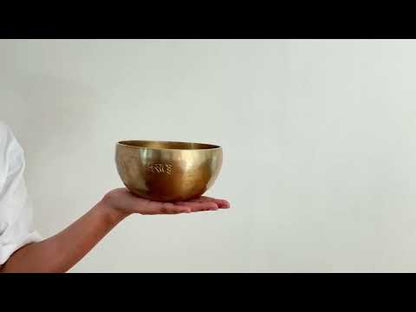 Hand Hammered Moon Singing Bowl - Base Note F#4 365 Hz