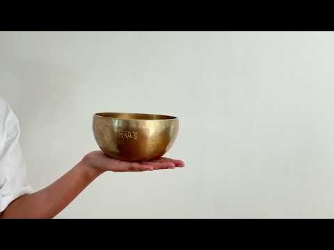 Hand Hammered Moon Singing Bowl - Base Note F#4 365 Hz