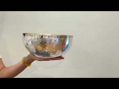 Silver Moon Singing Bowl - Base Note D3 (145 Hz)