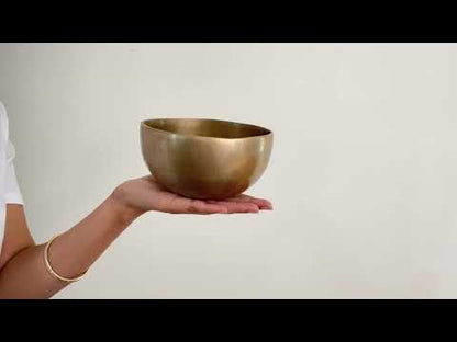 Small Hand Hammered Singing Bowl - Base note F4 (358 Hz)