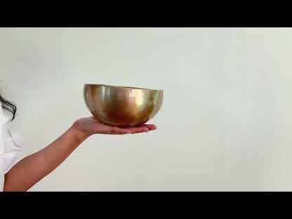 Hand Hammered Moon Singing Bowl - Base Note D#4 (309) Hz