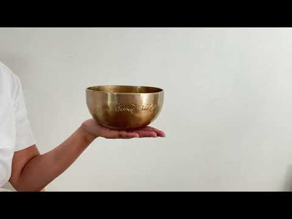 Hand Hammered Moon Singing Bowl - Base Note D4 293 Hz