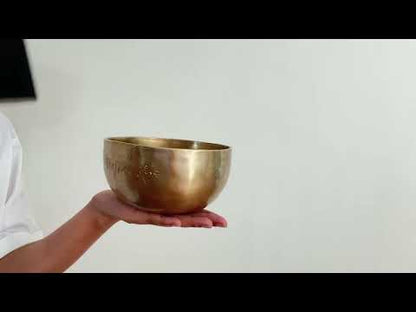 Hand Hammered Moon Singing Bowl - Base Note G#4 310 Hz