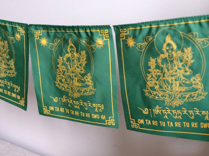 Green Tara and Mantra Prayer Flag (NEW)