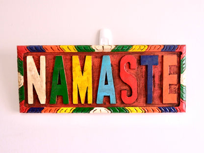 Namaste Wooden Wall Hanging