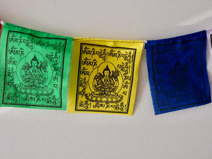 Mini Prayer Flags - Chenrezig and Compassion Mantra