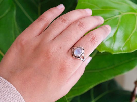 Moonstone and Sterling Silver Ring