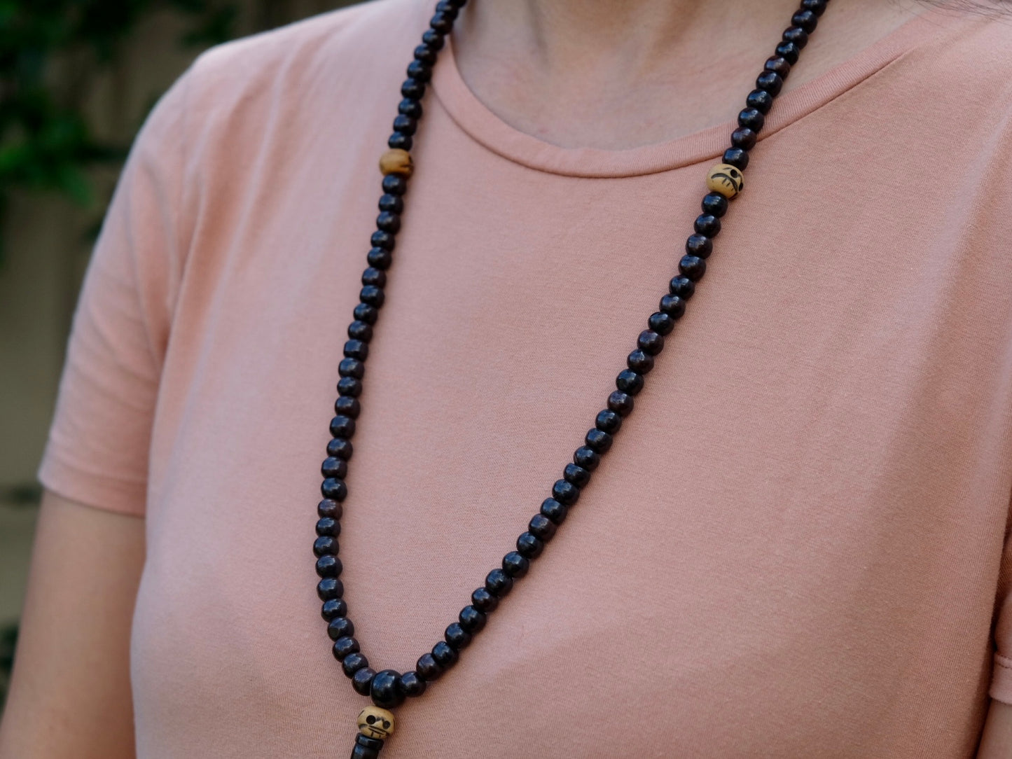 Small Impermanence Polished Bone Mala