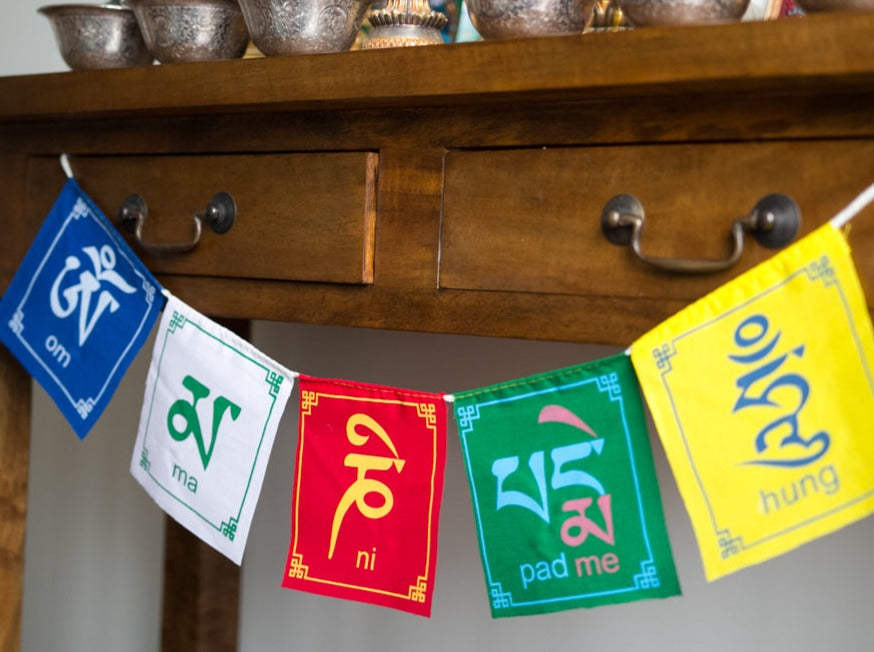 Small Prayer Flags - Compassion Mantra - Tibet Shop Sydney