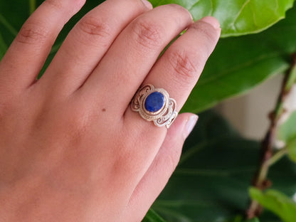 Lapis lazuli and 925 silver ring #2
