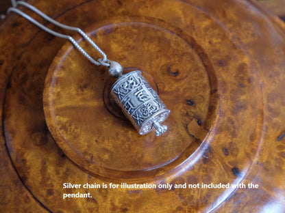 Spinning Prayer Wheel Pendant