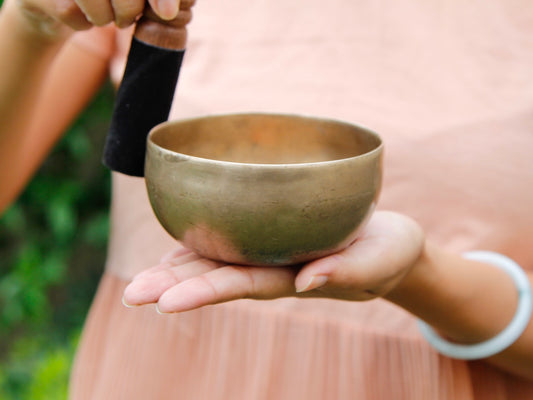 Small Old 'Tara' Singing Bowl - Base Note F4 (345 Hz)