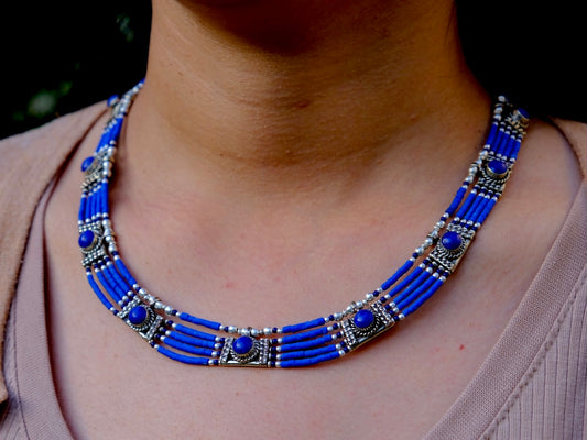 'Ladakh' Lalpis Lazuli Necklace