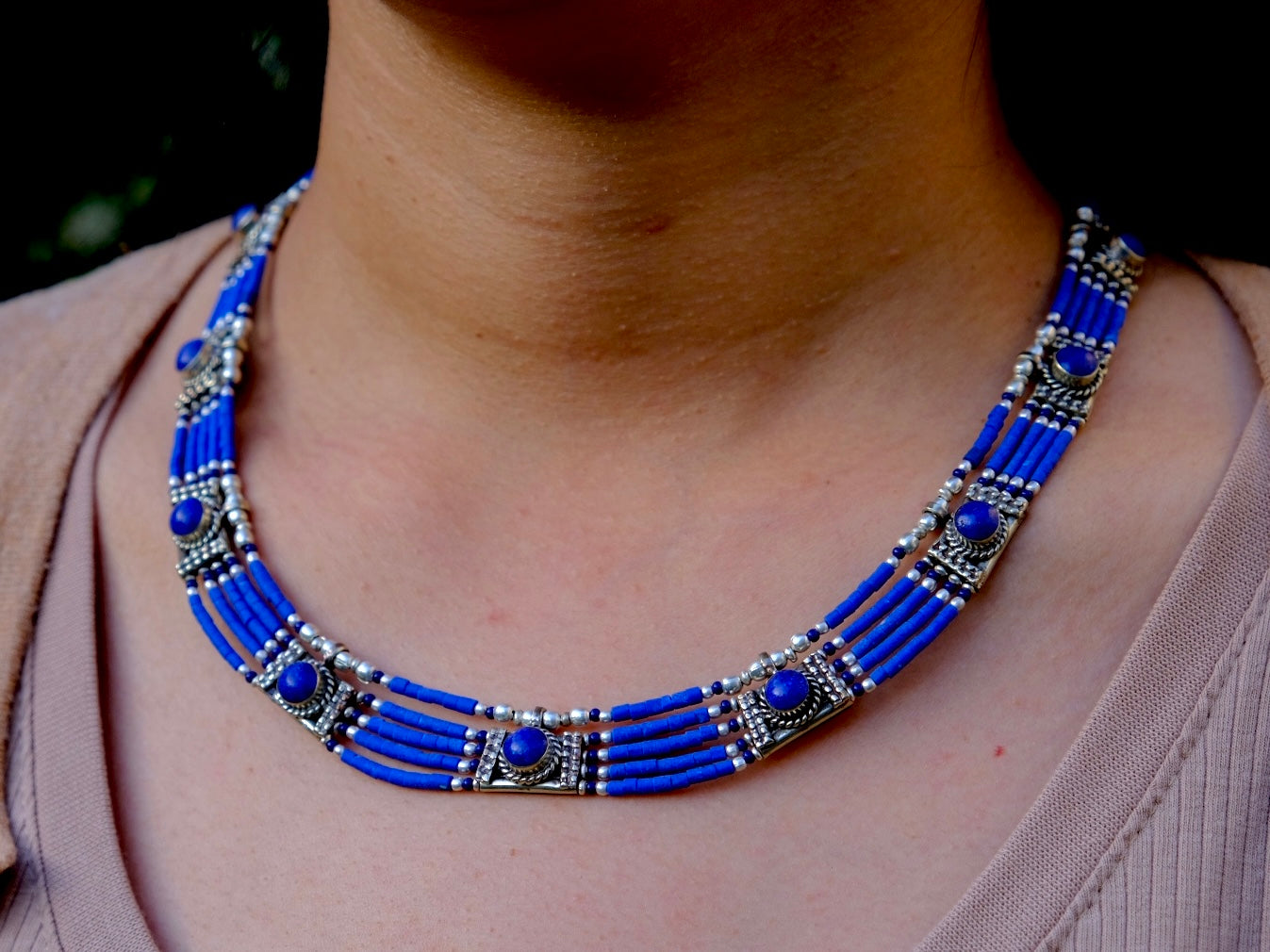 'Ladakh' Lalpis Lazuli Necklace