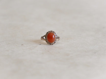 Flower Gemstone and Sterling Silver Ring