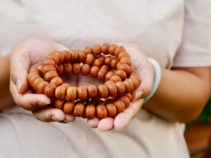 Bodhi mala wound closely