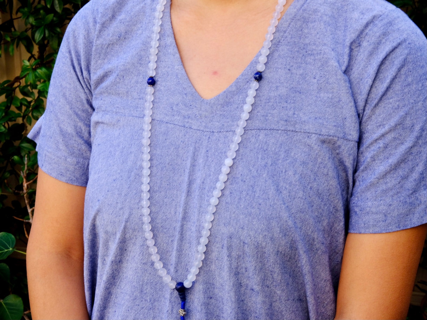 Moonstone and Lapis Mala