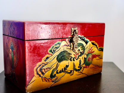 Snow Lion -  Tibetan Jewellery Box