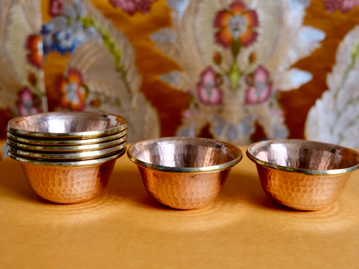 Set of 7 Small Round Water Offering Bowls