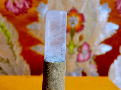 Quartz crystal detail for singing bowl stick