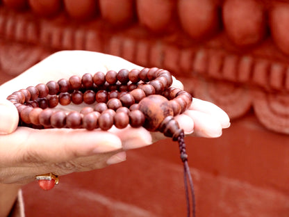 Natural Finish Rosewood Mala