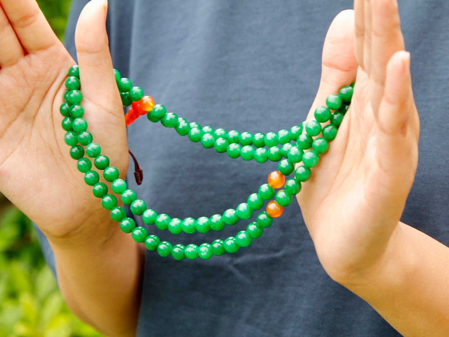 108 bead Green Onyx Mala