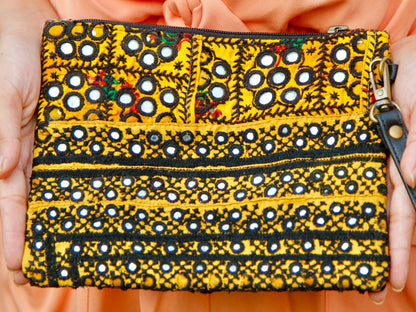 Yellow Bohemian Clutch Ladies Handbag