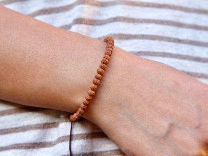 Adjustable Mini Rudraksha Mala Bracelet