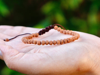 Adjustable Mini Rudraksha Mala Bracelet