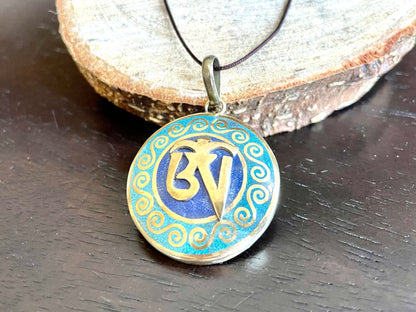 Brass Tibetan Om Pendant