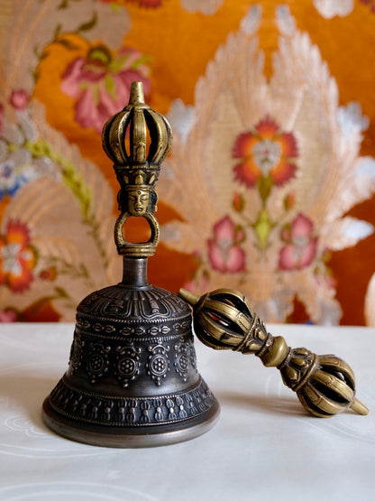 Master Quality Carved Bell and Vajra Set