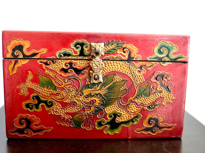 Dragon -  Etched Tibetan Jewellery Box