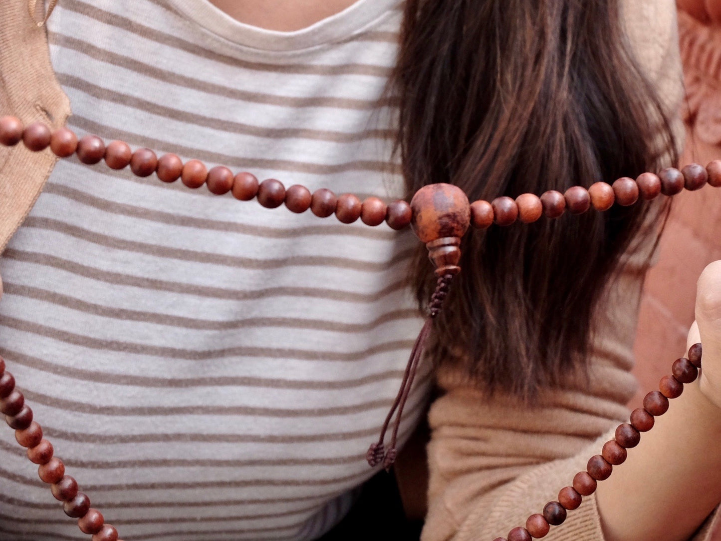 Natural Finish Rosewood Mala