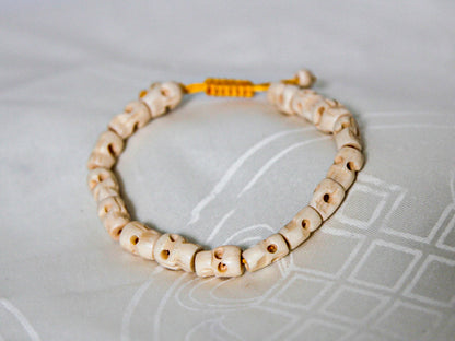 Bone Skull Mala Bracelet | Tibetan Design