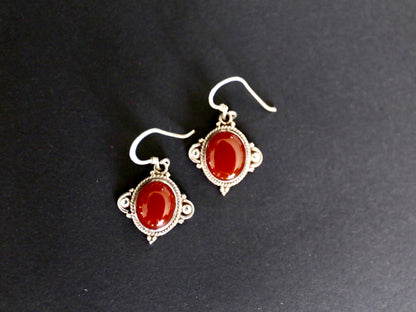 Carnelian and Sterling Silver earrings