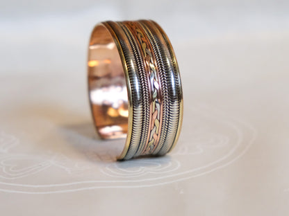 Three Metal Cuff Bracelet